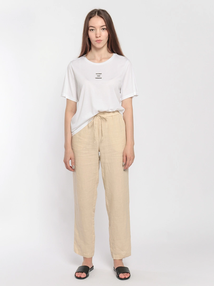 Футболка Tencel ™ с контрастным принтом 